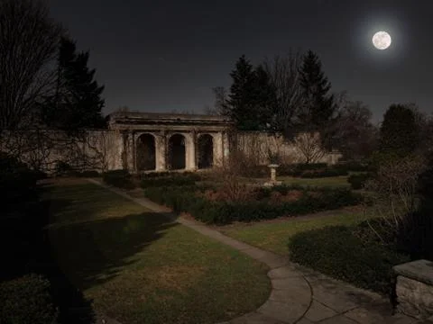 Loggia at night Stock Photos