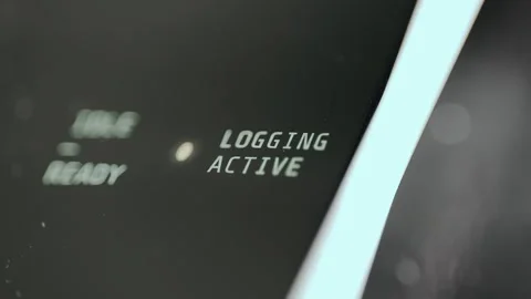 Logging Active status, software actively recording data and events Stock Footage 331128658