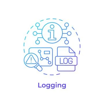 Logging blue gradient concept icon Stock-Illustration