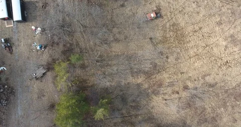Logging Camp Aerial View Stock Footage 88918972