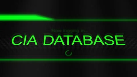 Logging into a CIA Database - Conspiracy Concept0 Stock Illustration