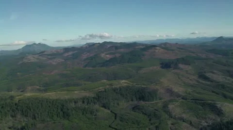 Logging Clearcut Scars in Oregon - Aerial 2 Stock Footage 22097747