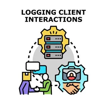 Logging client interactions data for business analysis 库存插图
