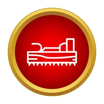 Logging harvester machine converting timber into lumber icon Stock Illustration