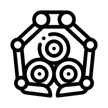 Logging loading machine icon vector outline illustration Ilustración de archivo