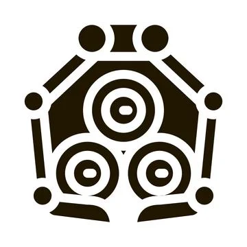 Logging loading machine icon Vector Glyph Illustration Stock Illustration