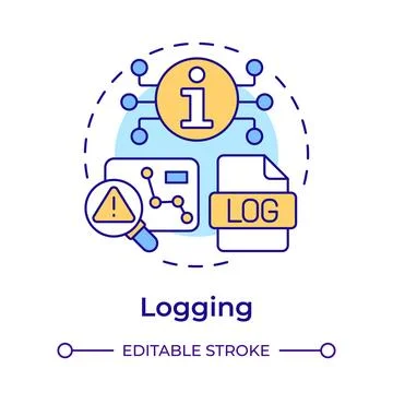 Logging multi color concept icon 库存插图