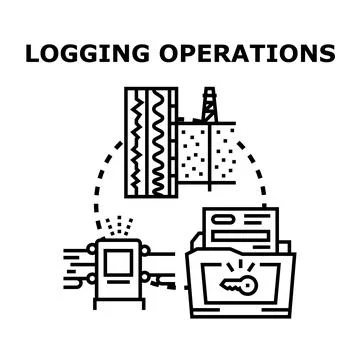 Logging operations information data analysis concept Stock-Illustration