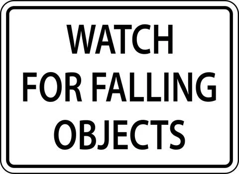 Logging Road Sign, Watch For Falling Objects 스톡 일러스트