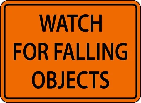 Logging Road Sign, Watch For Falling Objects Stock Illustration