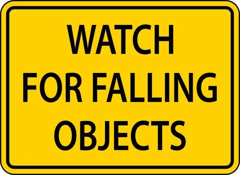Logging Road Sign, Watch For Falling Objects Stock Illustration