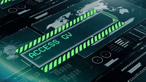 Logging into satellite control center system, access granted, authorization Stock Footage 83088112