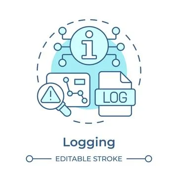 Logging soft blue concept icon Illustrazione stock