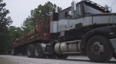 Logging Truck Stock Footage 63016245