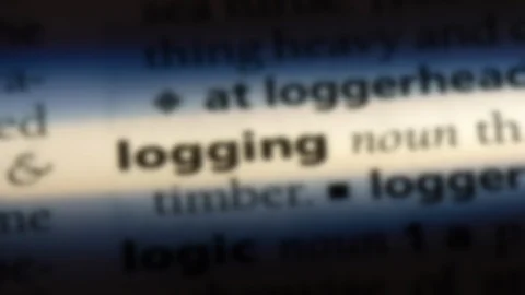 Logging word in a dictionary. Stock Footage 99562869
