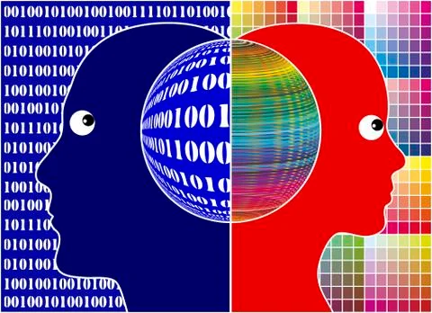 Logic and Creativity Illustrazione stock