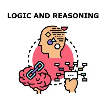 Logic and reasoning brainstorming and developing ideas concept Stock-Illustration