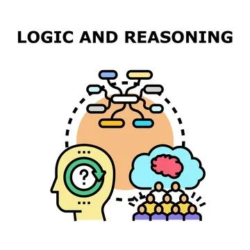 Logic and reasoning concept showing problem solving process Stock Illustration