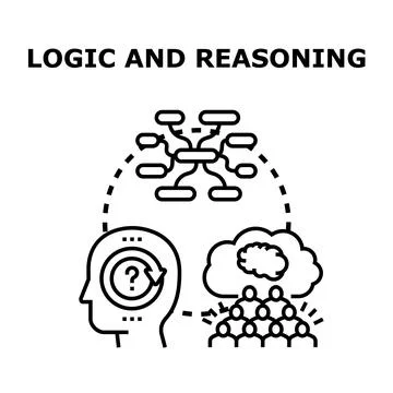 Logic and reasoning concept showing problem solving process Stock Illustration