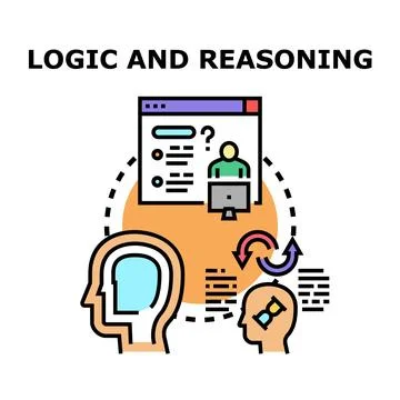 Logic and reasoning process for problem solving 스톡 일러스트