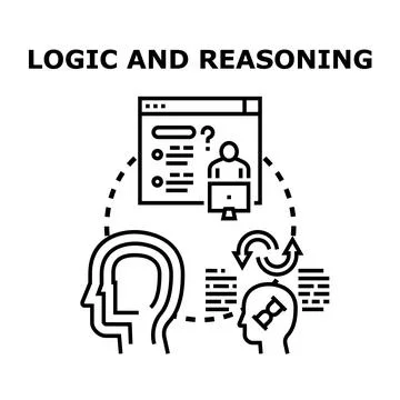 Logic and reasoning process for problem solving Stock Illustration