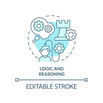 Logic and reasoning turquoise concept icon イラスト素材