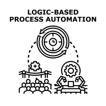 Logic based process automation software development process Stock Illustration