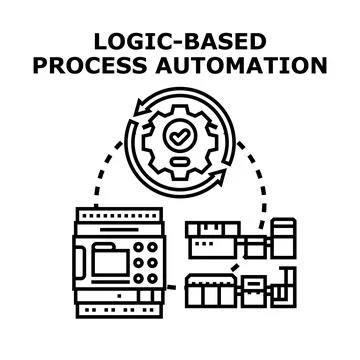Logic based process automation system cycle diagram Stock-Illustration