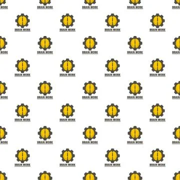 Logic brain work pattern seamless vector Illustrazione stock
