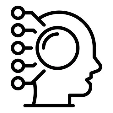 Logic critical thinking icon outline vector. Business mind 스톡 일러스트