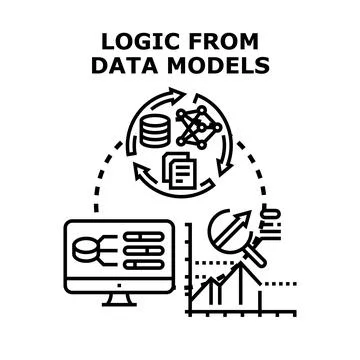 Logic from data models concept vector illustration イラスト素材