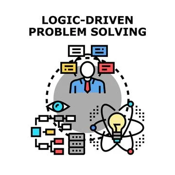 Logic driven problem solving strategic business process イラスト素材