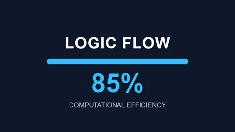 Logic Flow and Computational Efficiency Analytics Data Visualization Graphic Video stock 336805949