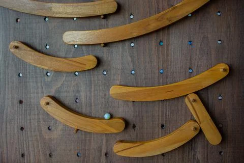 Logic games elements with Geometric shapes . Concept of creative, logical thi 写真素材