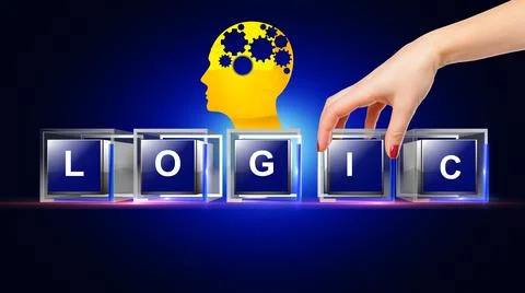 Logic Letter Concept Illustrazione stock