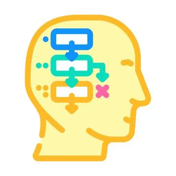 Logic math science education color icon vector illustration Stock Illustration