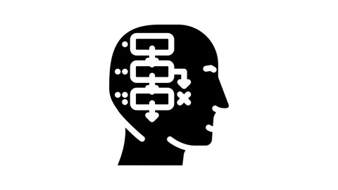 Logic math science education glyph icon animation Stock Footage 326744980