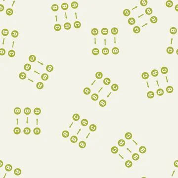 Logic math science education glyph seamless pattern Stock Illustration