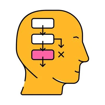 Logic math science education icon color illustration 스톡 일러스트