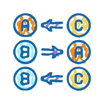 Logic math science education icon doodle illustration Stock Illustration
