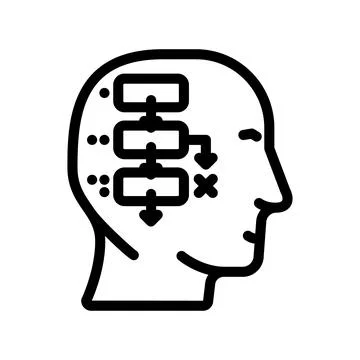 Logic math science education line icon vector illustration Stock Illustration