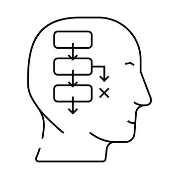 Logic math science education line icon vector illustration 스톡 일러스트