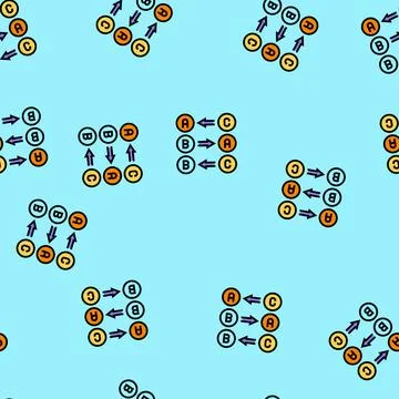 Logic math science education vector seamless pattern 스톡 일러스트