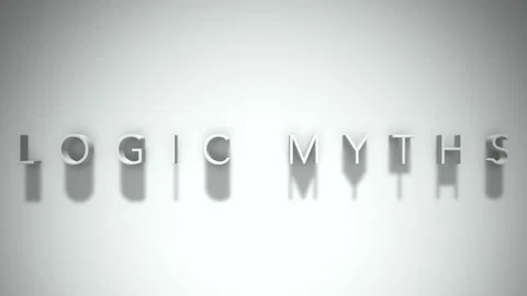 Logic Myths 3D title animation with shadows on a white background Stock Footage 296672193