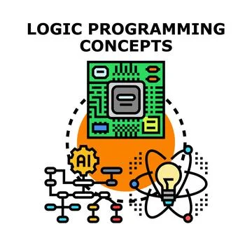 Logic programming concepts developing artificial intelligence solutions イラスト素材