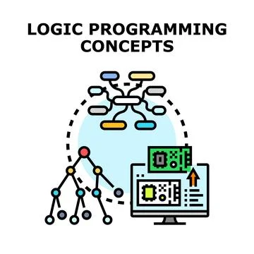 Logic programming concepts developing digital software systems Stock-Illustration