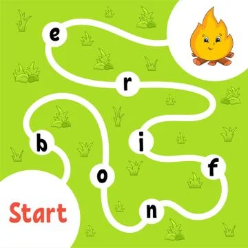 Logic puzzle game. Learning words for kids. Find the hidden name. Education d Stock Illustration