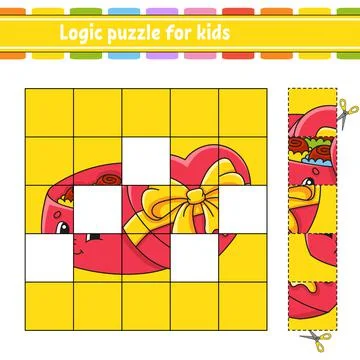 Logic puzzle for kids. Education developing worksheet. Learning game for chil Stock Illustration