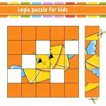Logic puzzle for kids. Education developing worksheet. Learning game for chil Stock Illustration