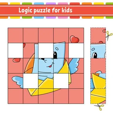 Logic puzzle for kids. Education developing worksheet. Learning game for chil Stock Illustration